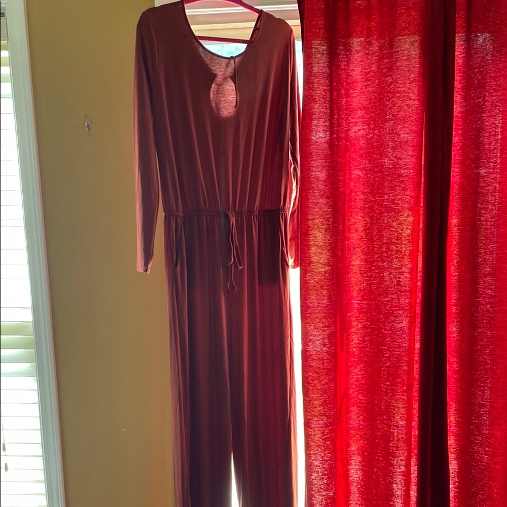 Zenana Outfitters Brown Jumpsuit
